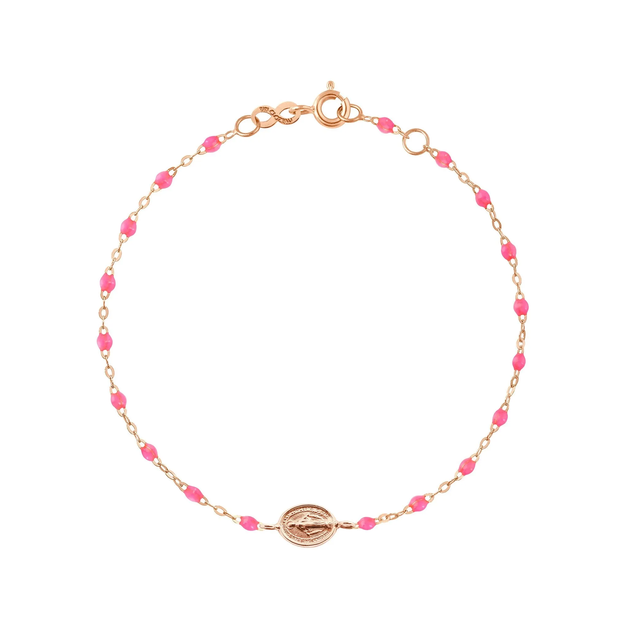 Madone Charm Classic Gigi Pink bracelet, Rose Gold, 6.7"