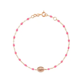 Madone Charm Classic Gigi Pink bracelet, Rose Gold, 6.7"