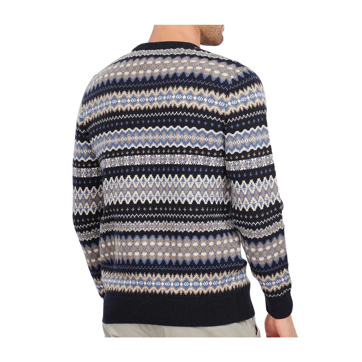 Maglione Uomo Barbour Case Fair Isle Blu