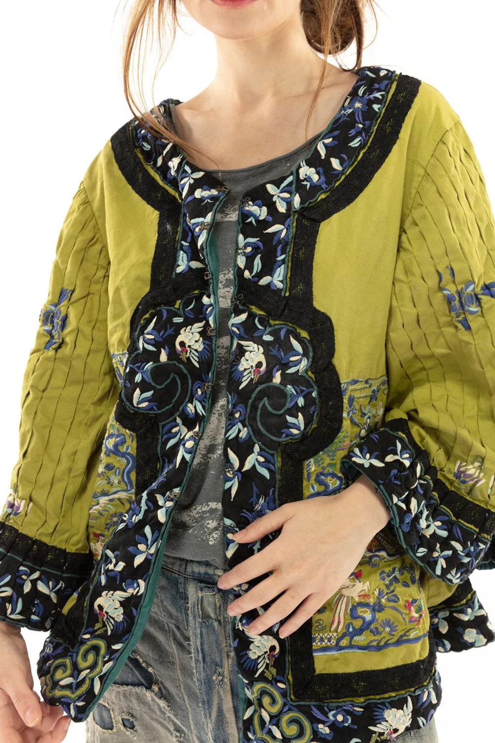 MAGNOLIA PEARL ISABEAU KIMONO JACKET-493-AGAVE D7