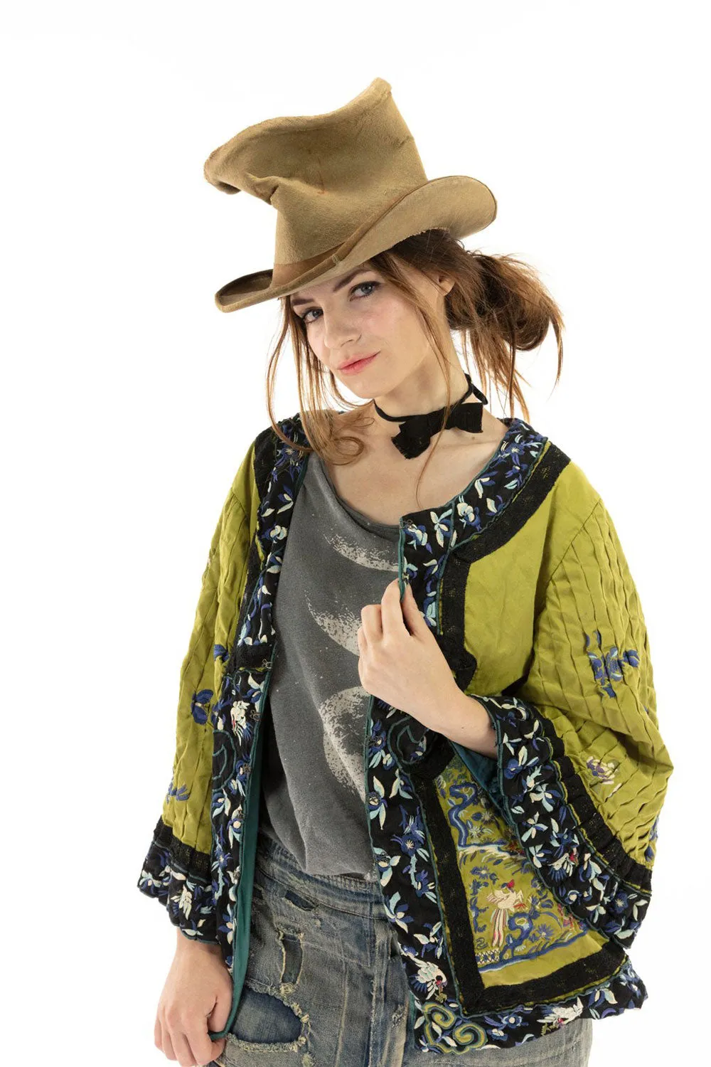 MAGNOLIA PEARL ISABEAU KIMONO JACKET-493-AGAVE D7