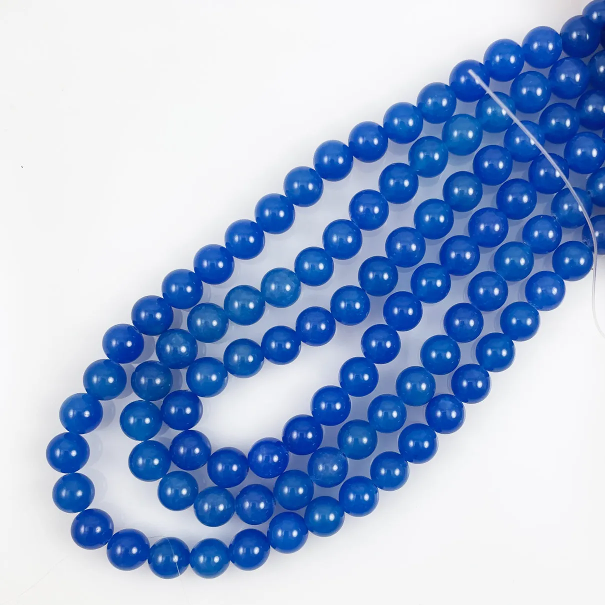 Malaysian Blue Jade 8mm Round Beads