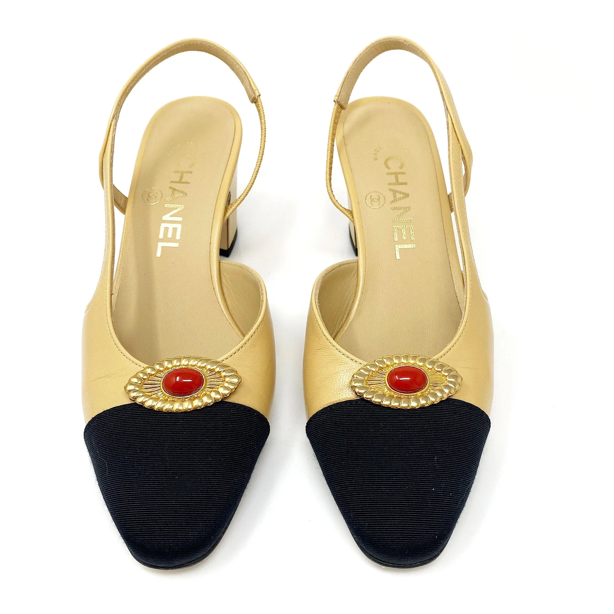 MEGHAN gold carnelian shoe clips