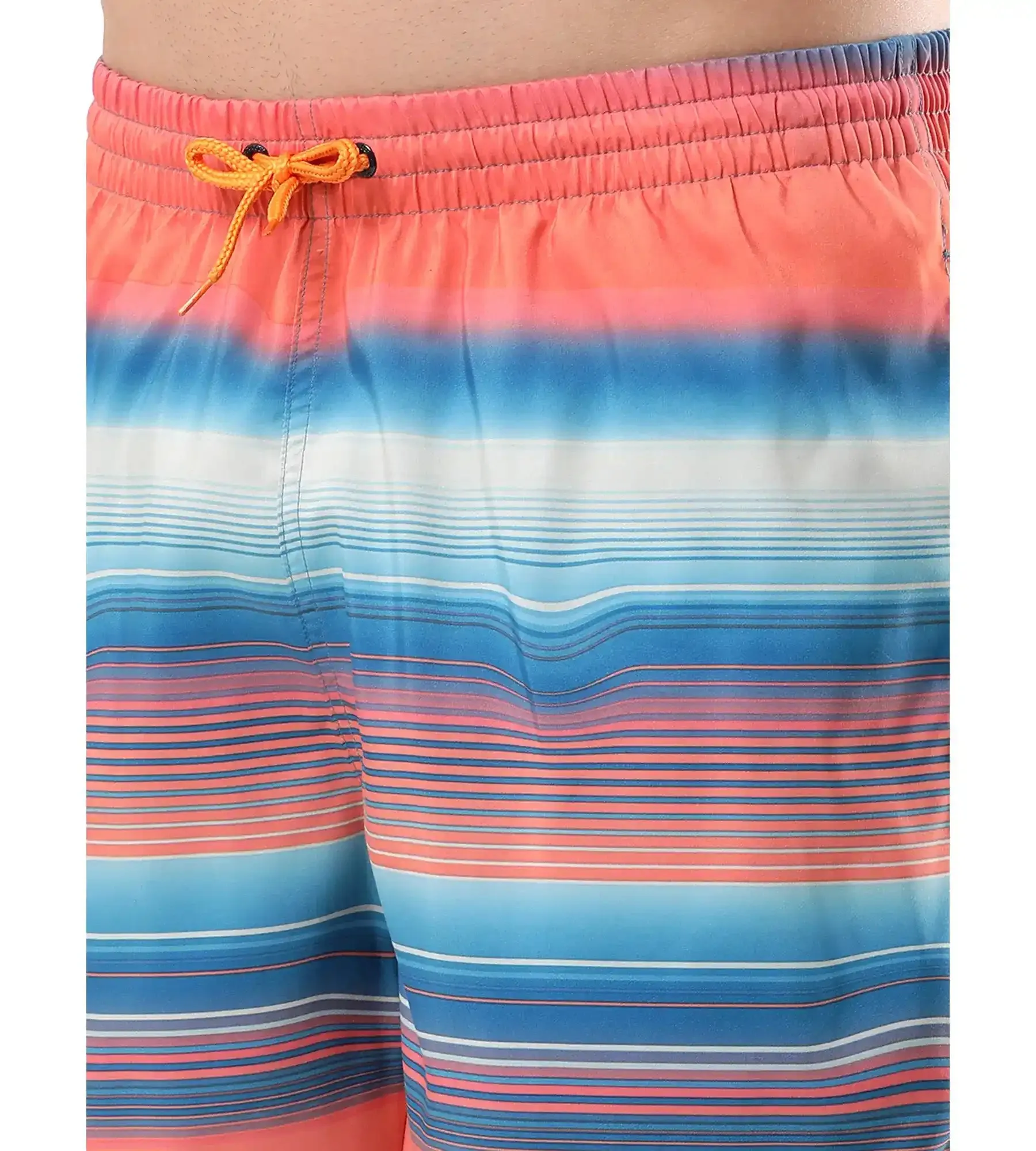 Men's Placement Leisure' Watershorts - Pumpkin Spice  &  Fandango Pink