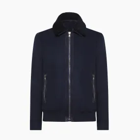 NADAL Bomber in Wool with Shearling Collar