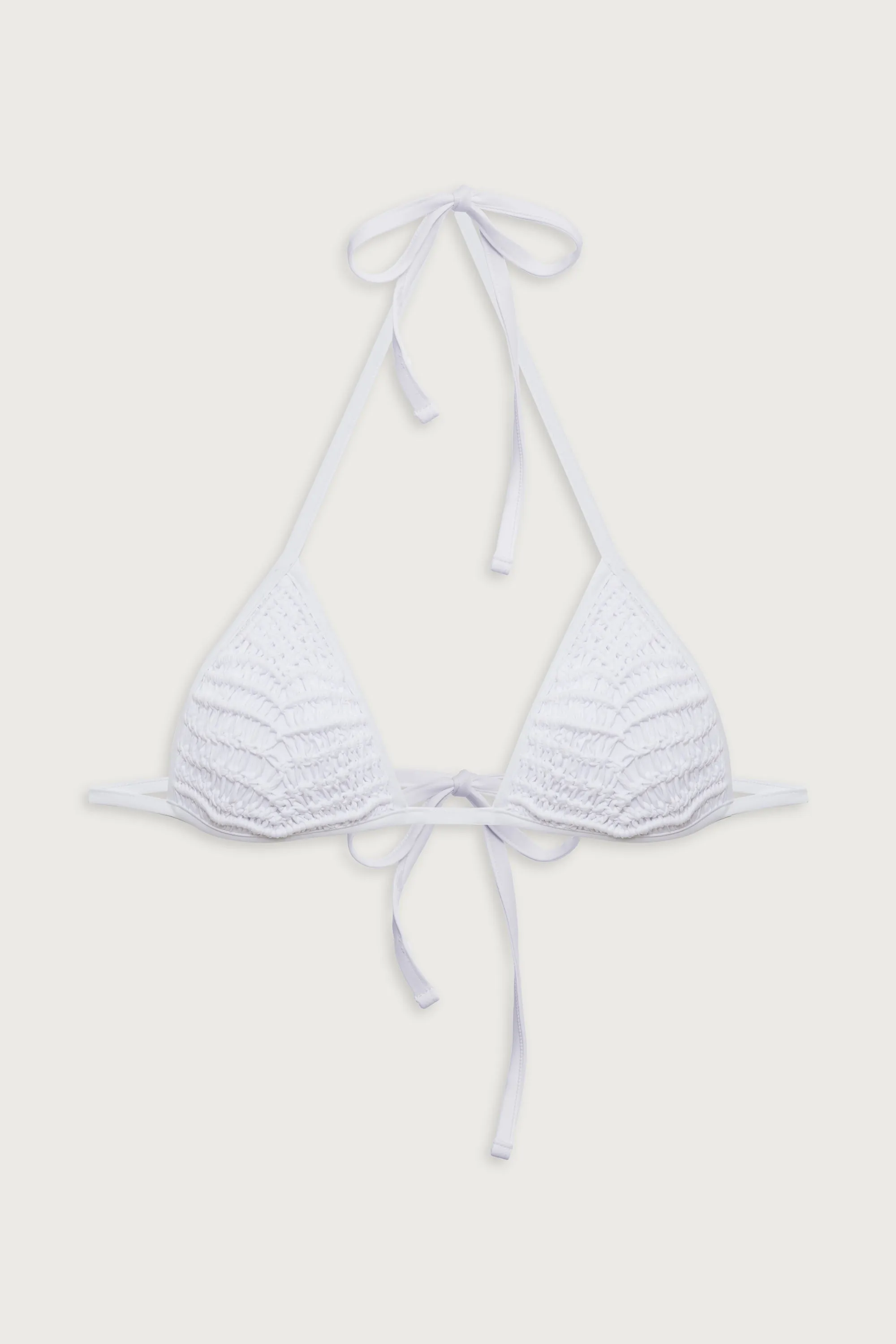 Naia Triangle Halter Bikini Top - Optic White