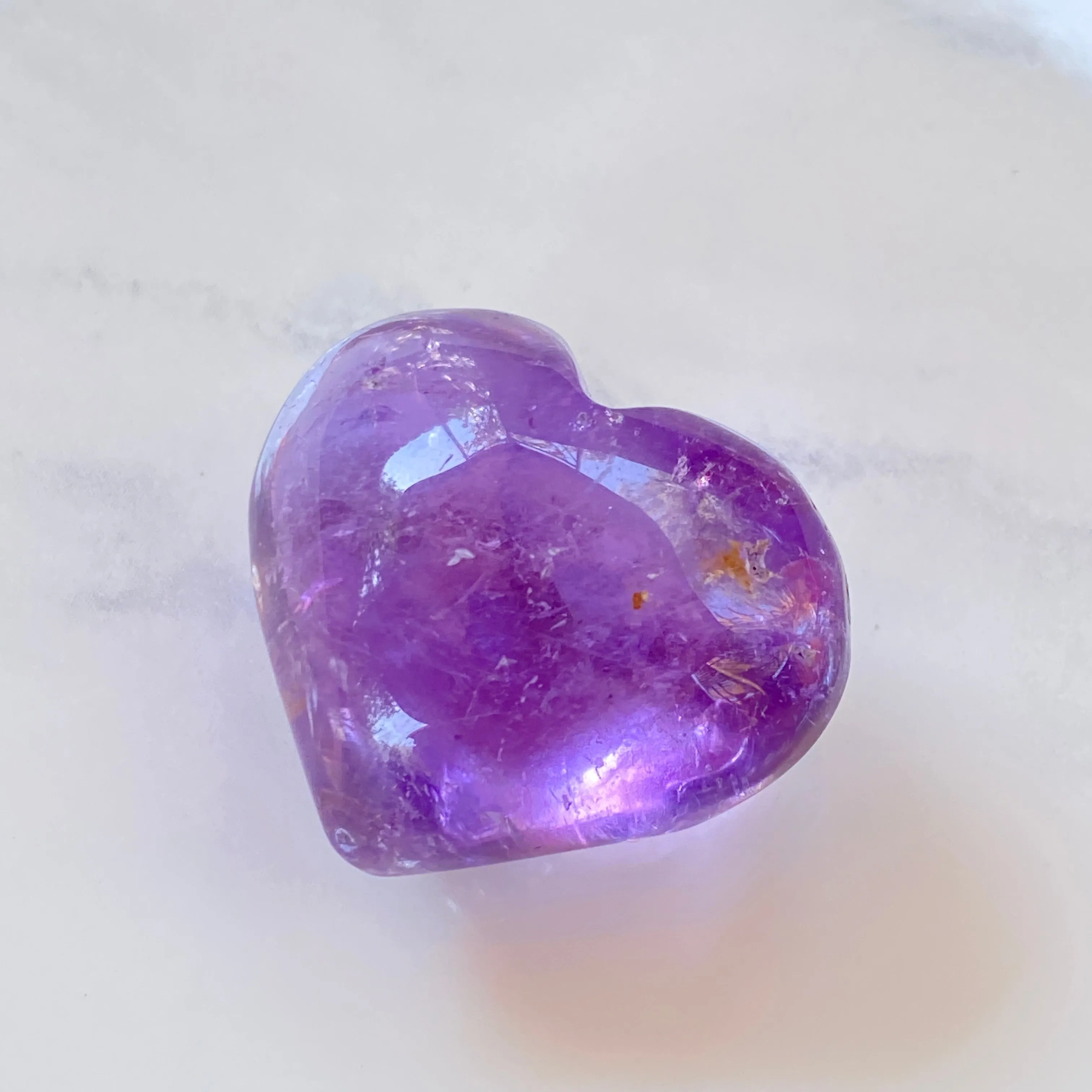 Natural Amethyst Gemstone Hearts