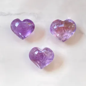 Natural Amethyst Gemstone Hearts