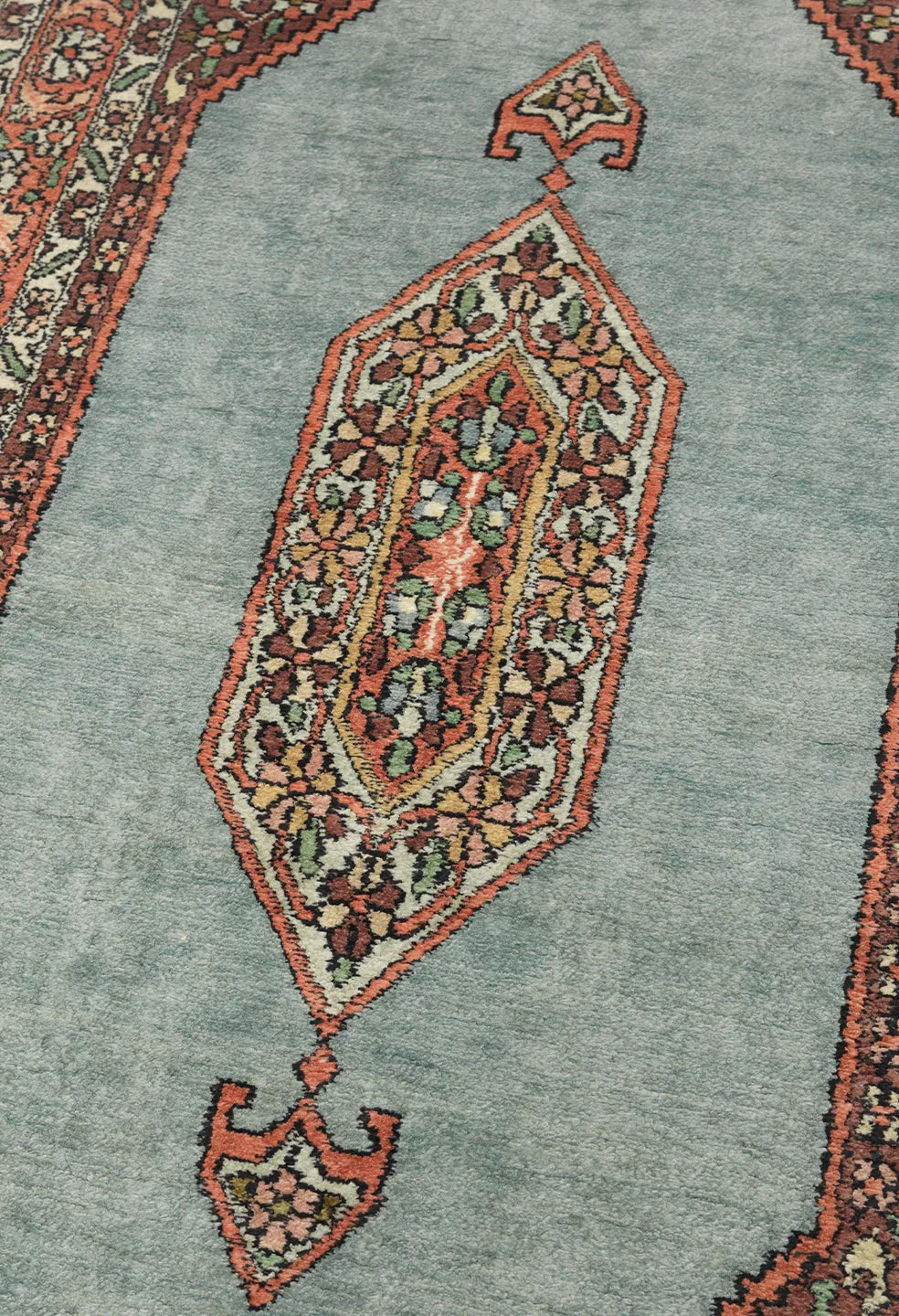 Nepalese Ornate Rug / Teal Multi