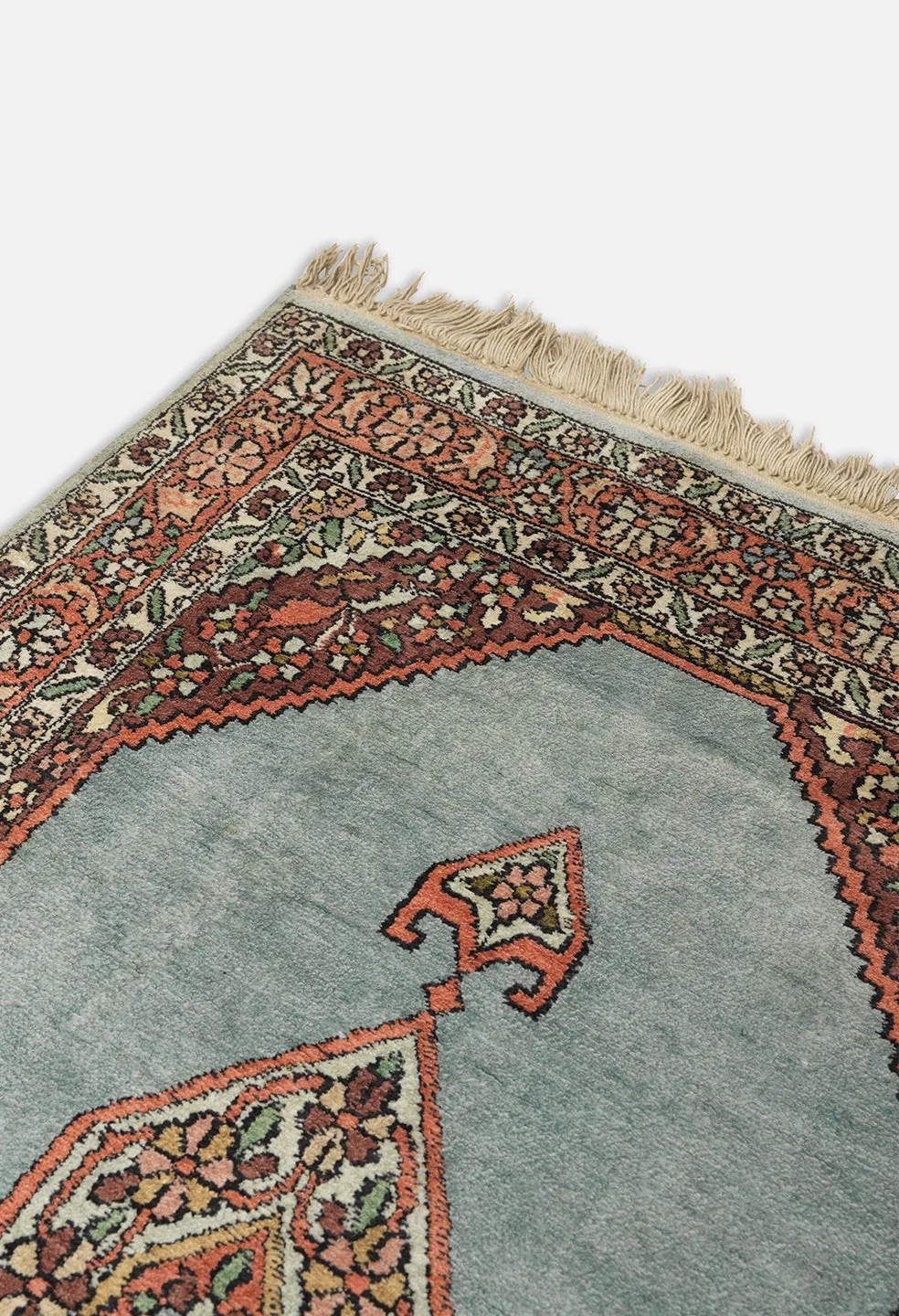 Nepalese Ornate Rug / Teal Multi