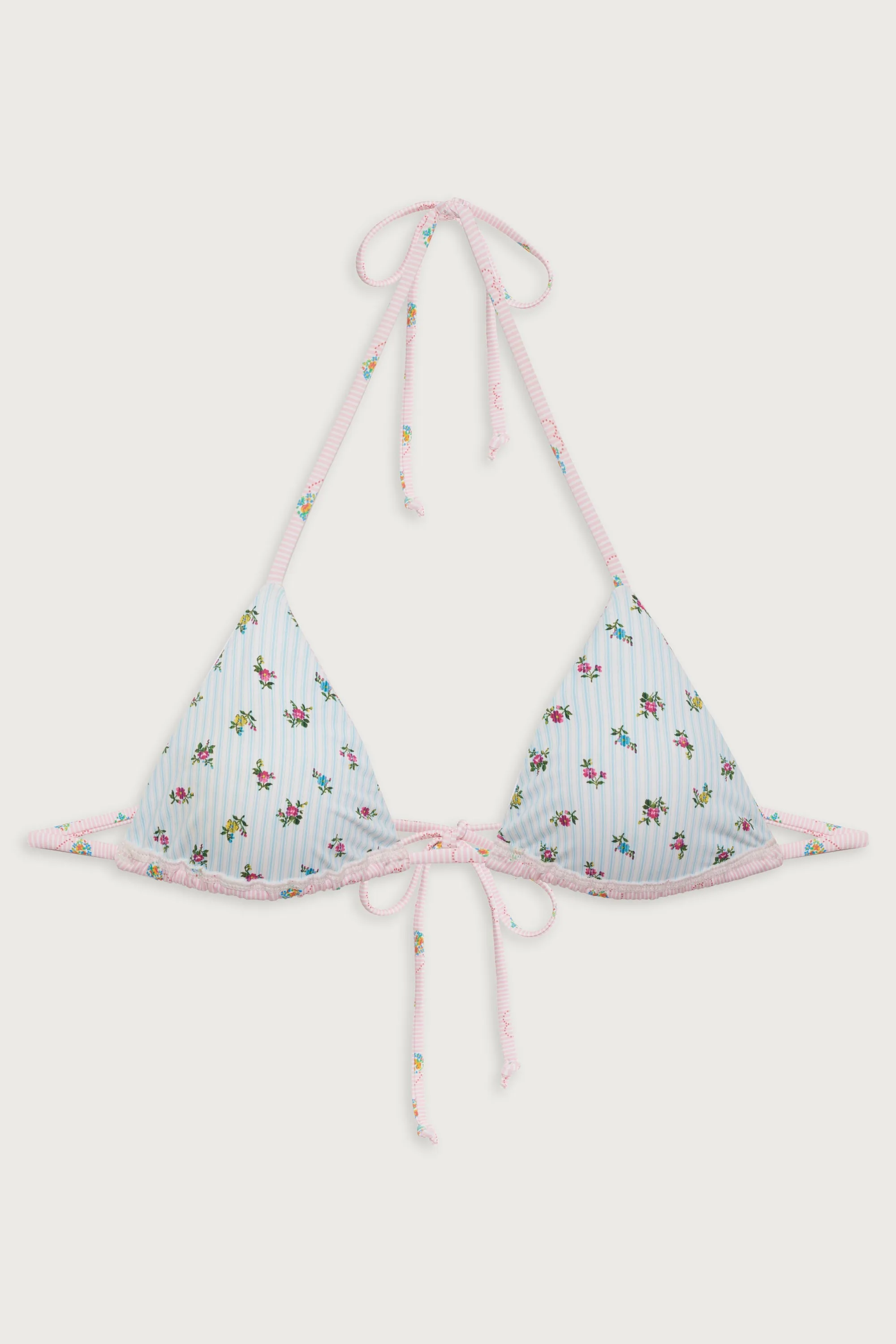 Nick Reversible Triangle Bikini Top - Sweetheart Stripe