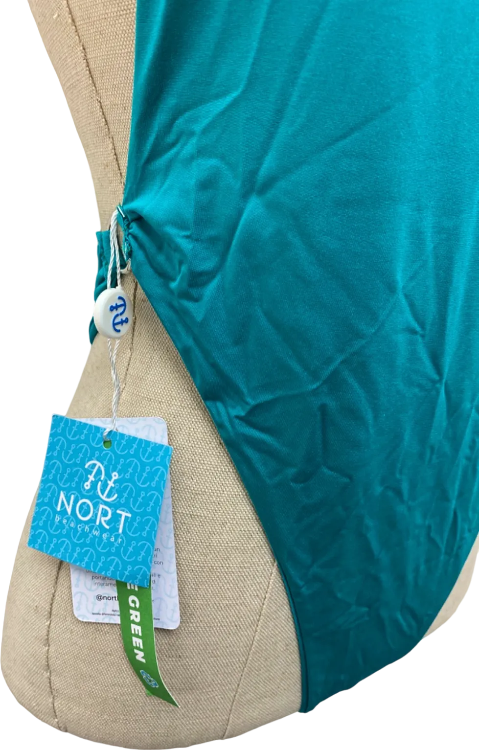 Nort Beachwear Teal Backless Swimsuit UK S