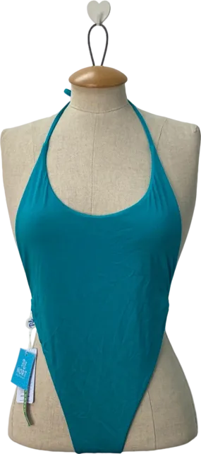 Nort Beachwear Teal Backless Swimsuit UK S