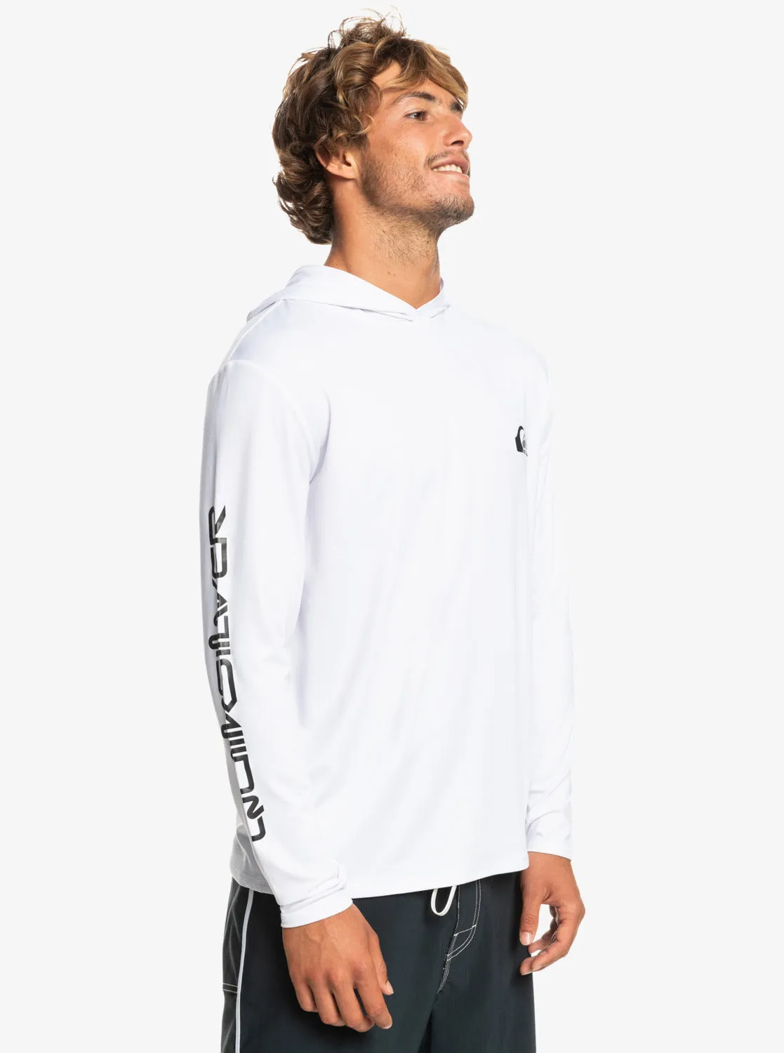 Omni Session UPF 50 Hooded Long Sleeve Surf Tee - White