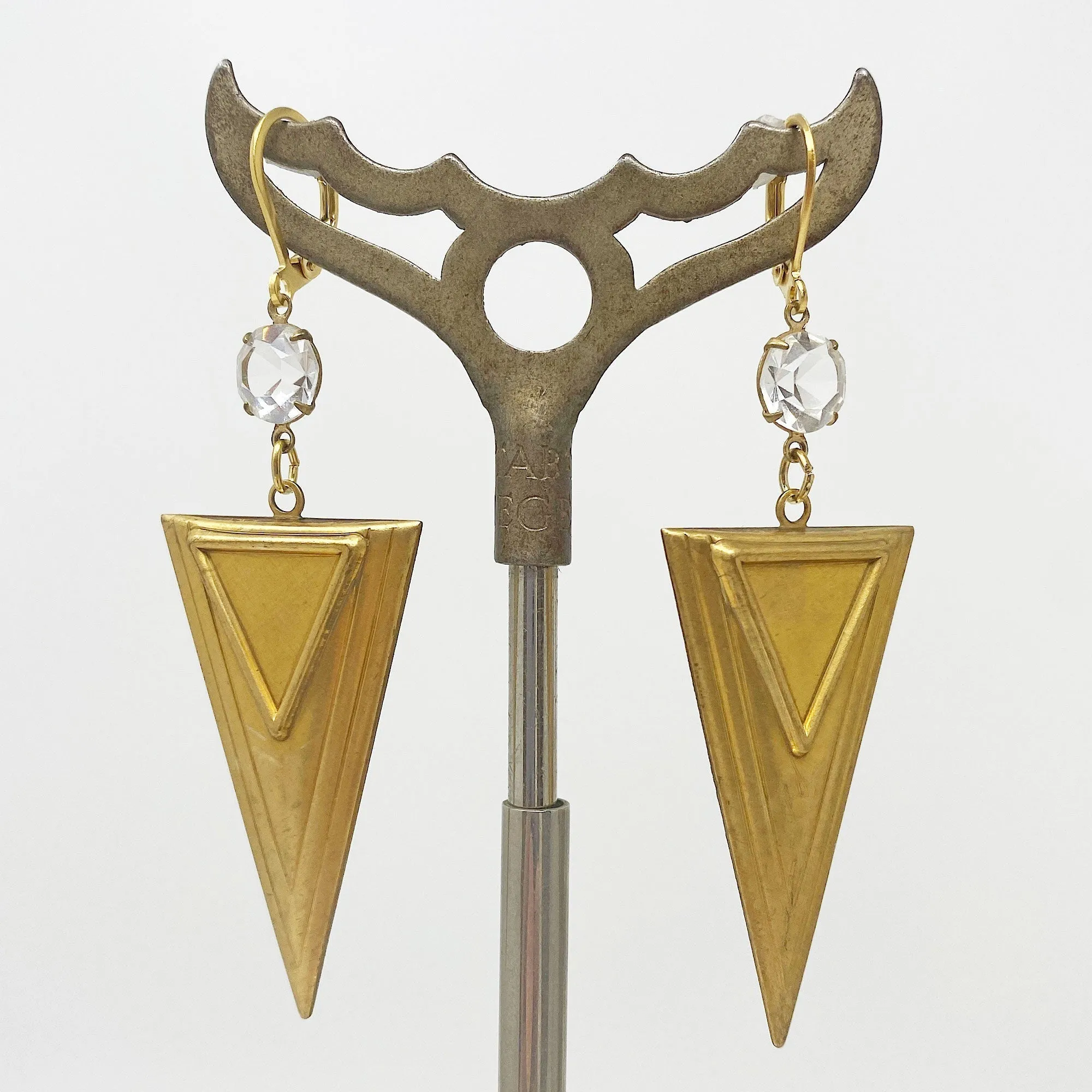 OSLO brass triangle earrings