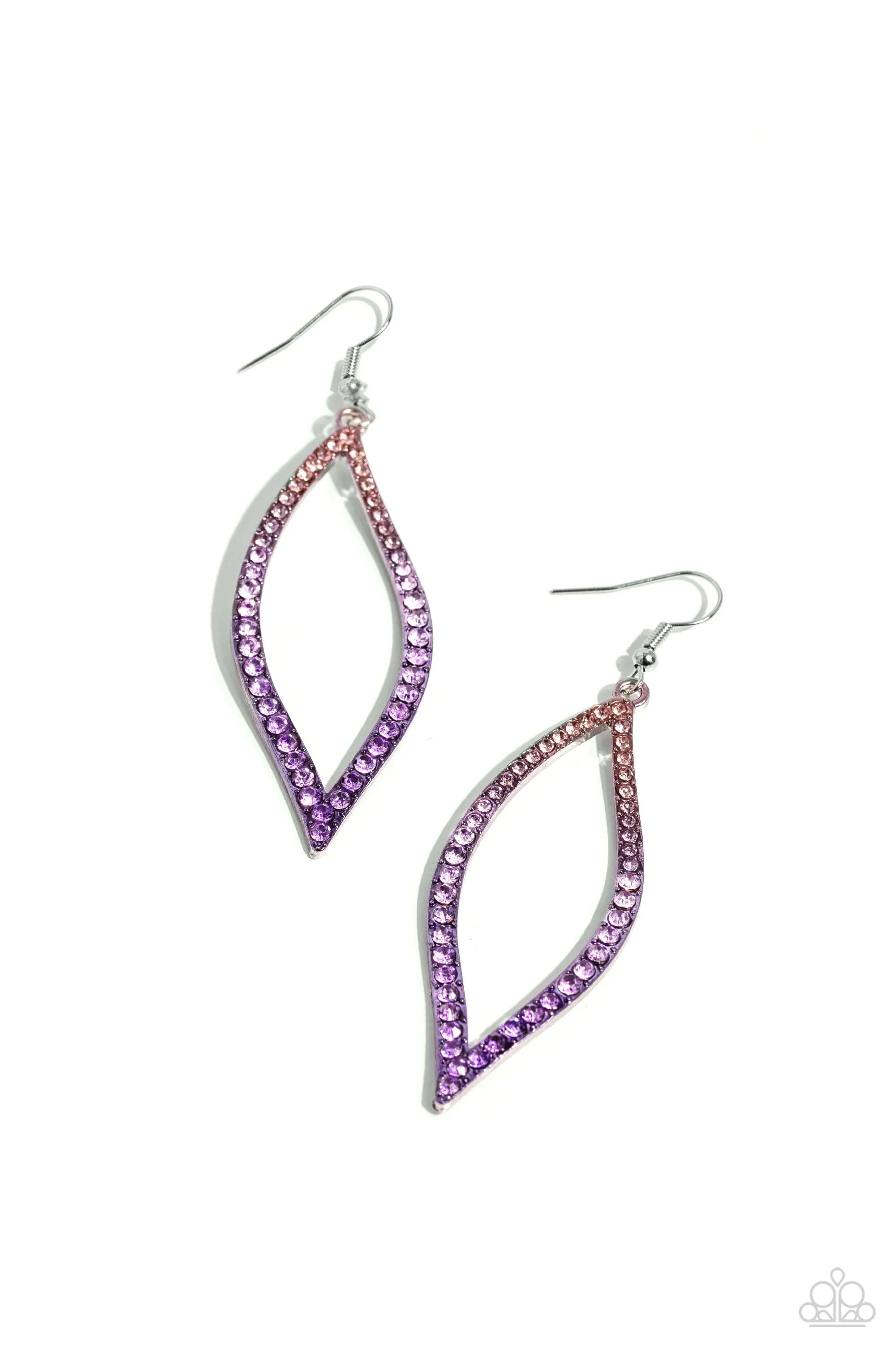 Paparazzi Admirable Asymmetry Purple Earrings