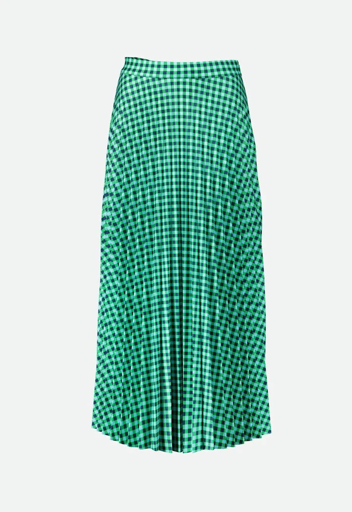 Pleated Checks Skirt