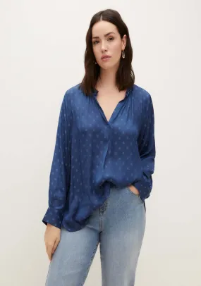 Polka Dot Blouse - Blue