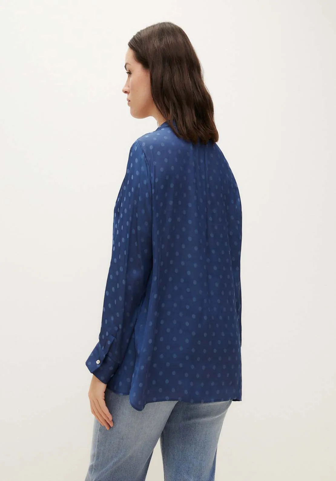 Polka Dot Blouse - Blue