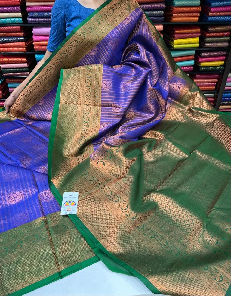 Pure Kanjivaram Handloom Pattu Silk Saree for Women-PDS001KSS