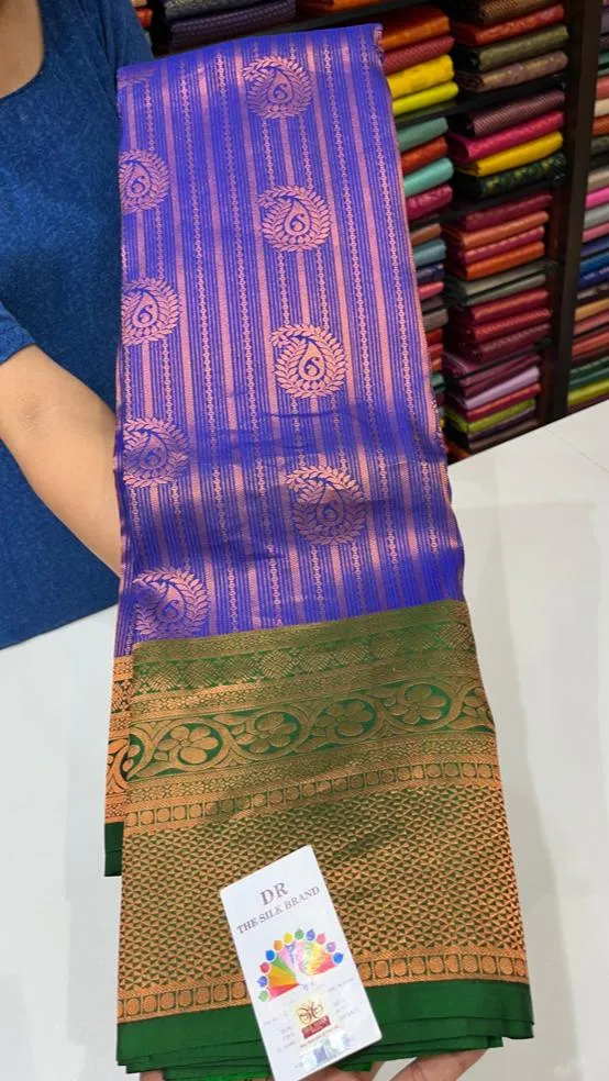 Pure Kanjivaram Handloom Pattu Silk Saree for Women-PDS001KSS