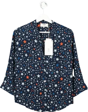 Pyrus Blue Printed Multi Star Printed Blouse UK S