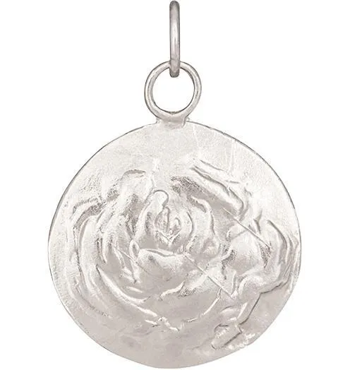 Rose Repousse Charm