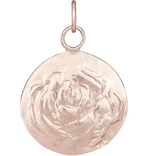 Rose Repousse Charm