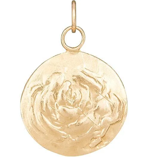 Rose Repousse Charm