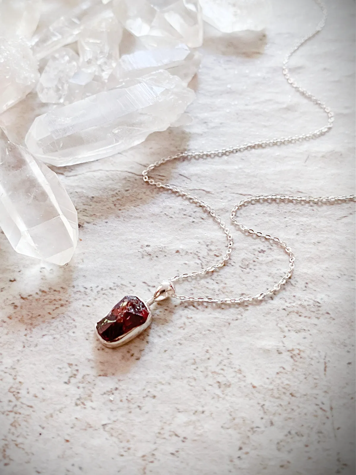 Rough Cut Gemstone Necklace