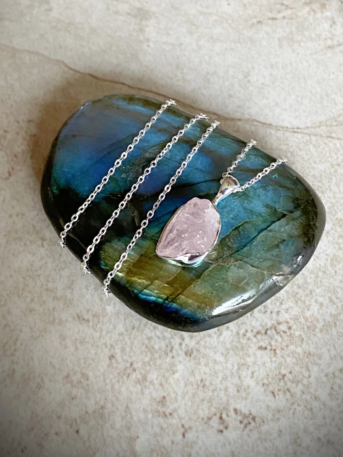 Rough Cut Gemstone Necklace