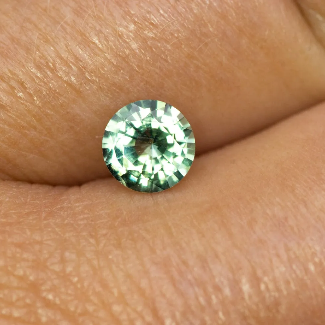 Round Cool Green 5.5mm/0.75ct Madagascar Sapphire M2 Untreated Loose Gemstone