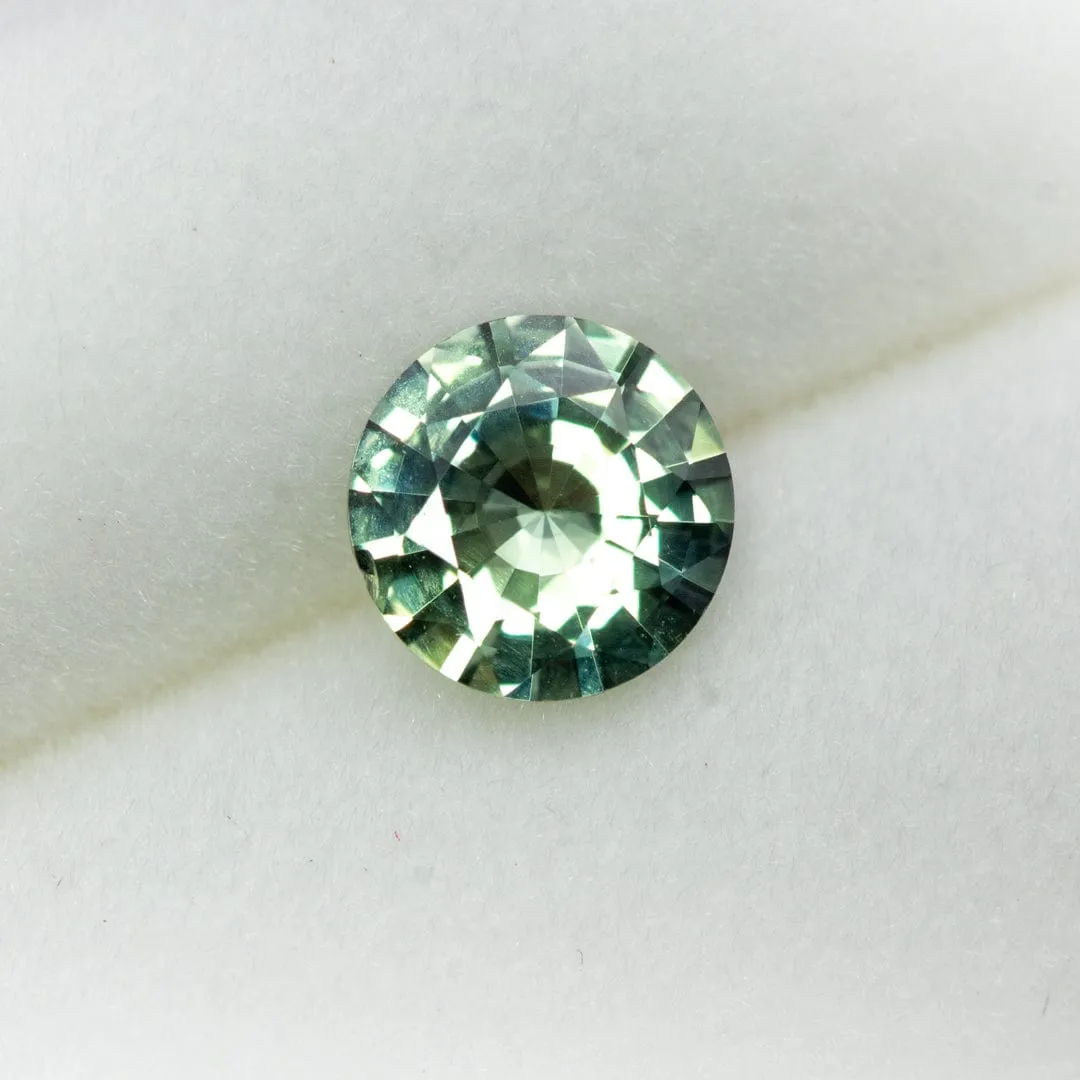 Round Cool Green 5.5mm/0.75ct Madagascar Sapphire M2 Untreated Loose Gemstone