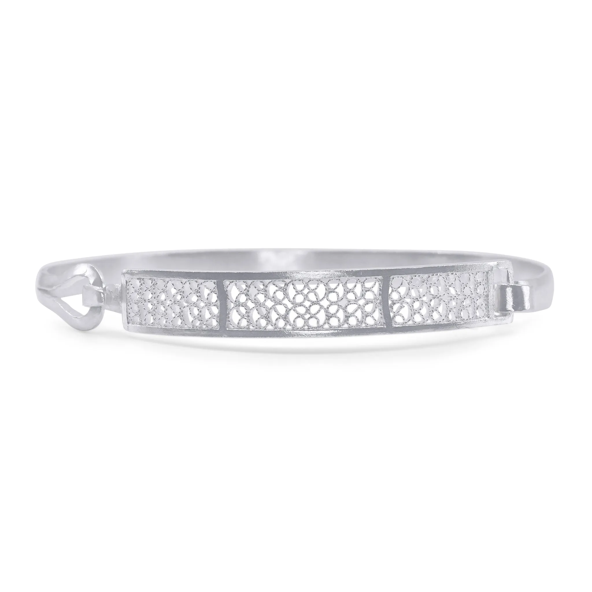 SAWYER SILVER CLASP BRACELET FILIGREE