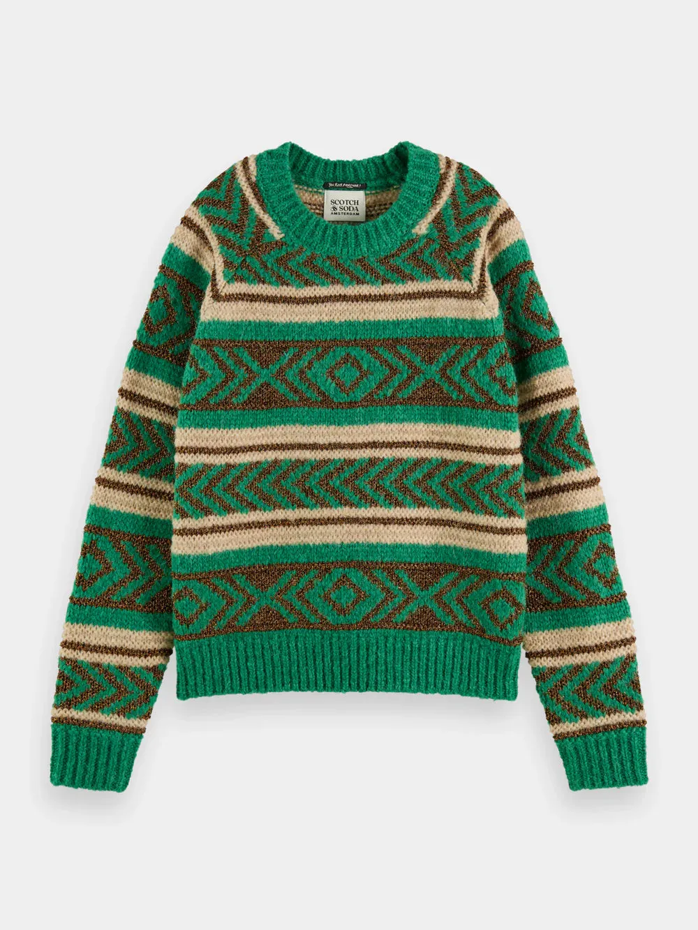 Scotch & Soda Metallic Fair Isle Jumper