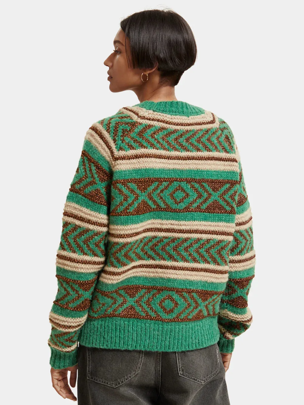 Scotch & Soda Metallic Fair Isle Jumper