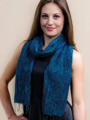 Sevya Revati scarf, wool/silk crinkle (8 colors)