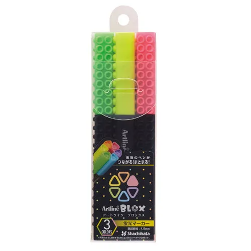 Shachihata Artline Blox 4.0 mm Highlighter Pens