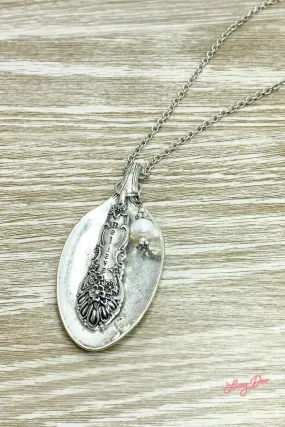 Silver Spoon Dupe Long Necklace