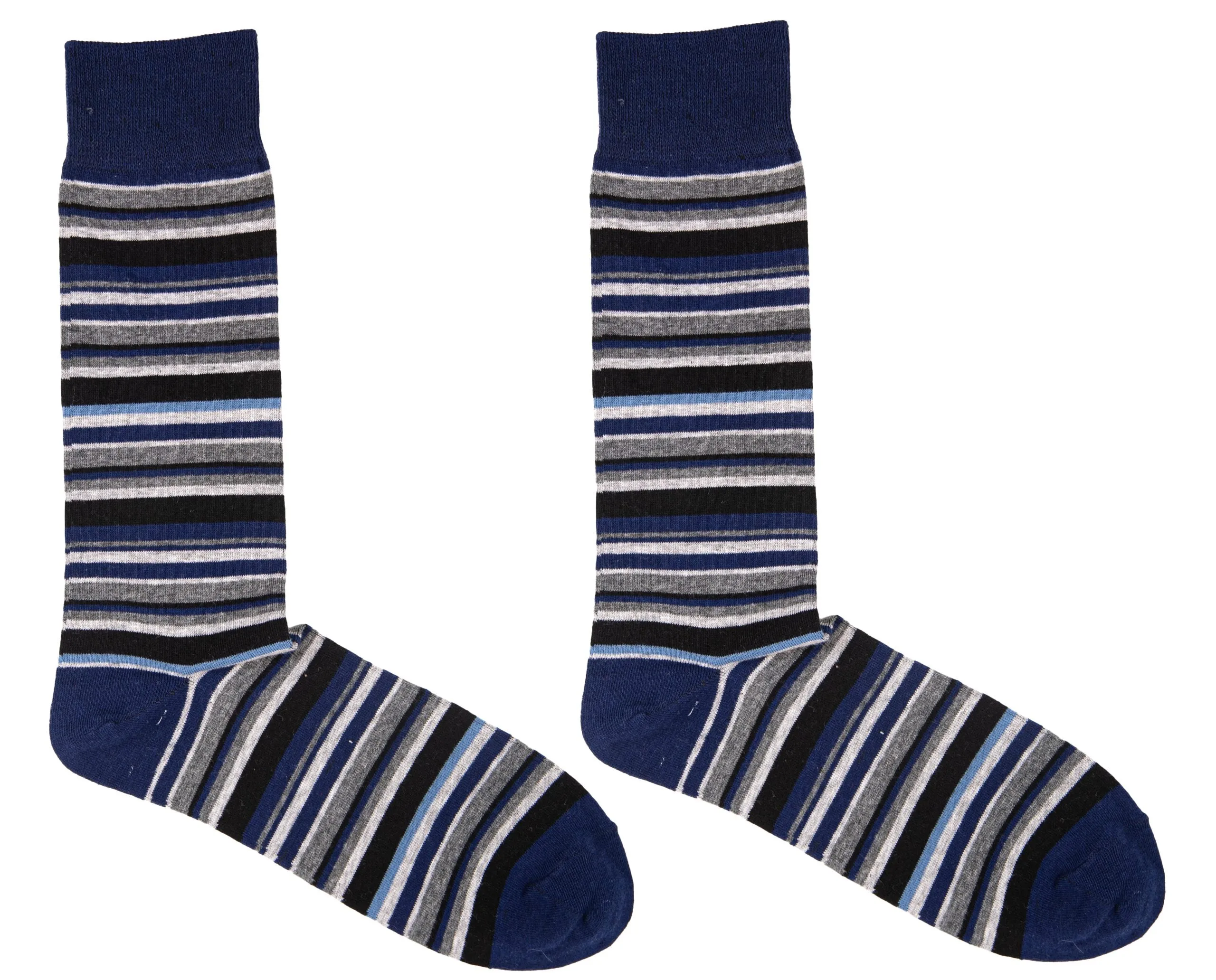 Socks by Simply Southern - Stripped Gray and Navy