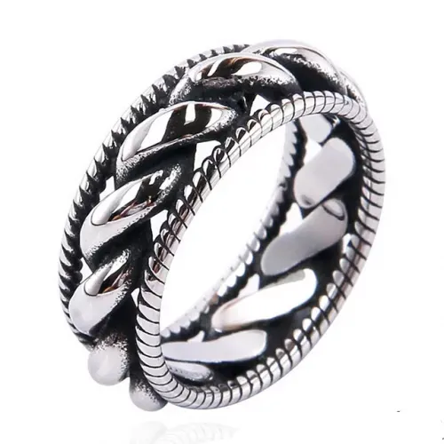 Stainless Steel Twisted Ring