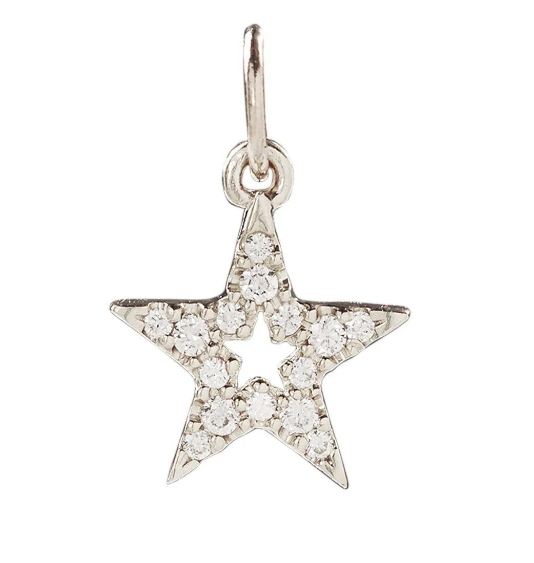 Star Mini Charm With Pavé Diamonds