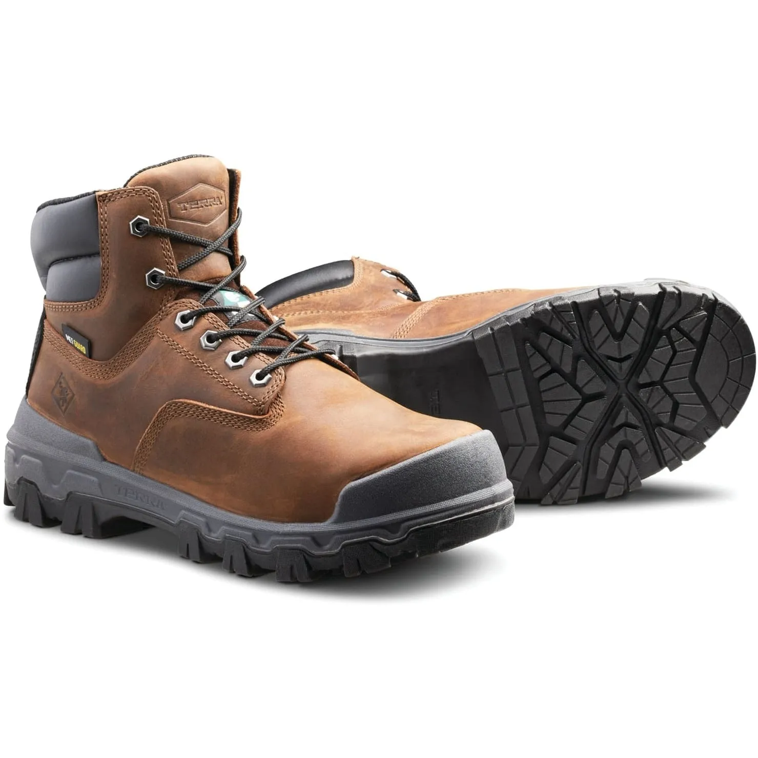 Terra Men's Sentry 2020 6" Comp Toe WP Safety Work Boot -Brown- R4NWBN