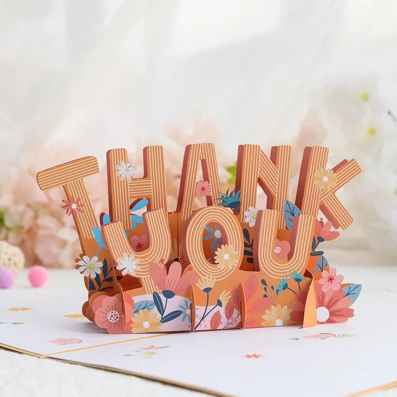 Thank You 3D Pop Up Greeting Card