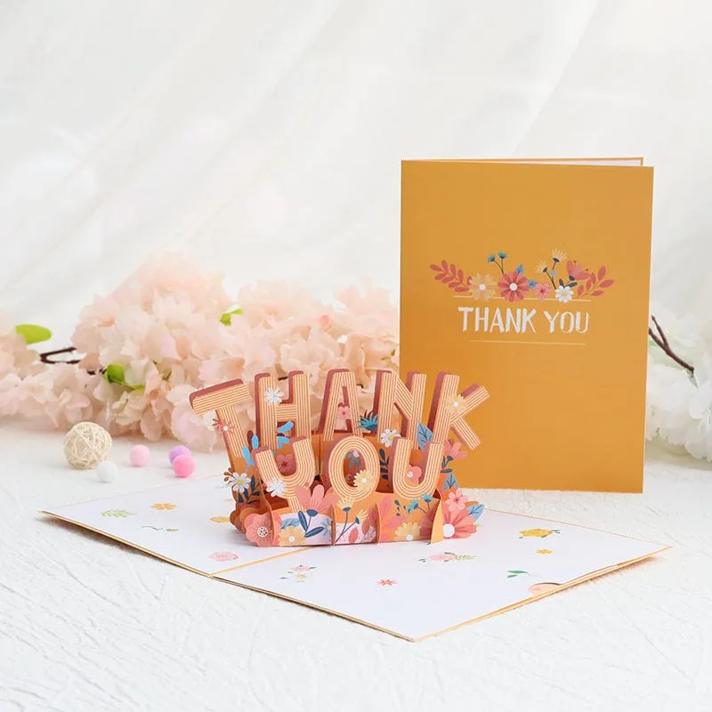 Thank You 3D Pop Up Greeting Card