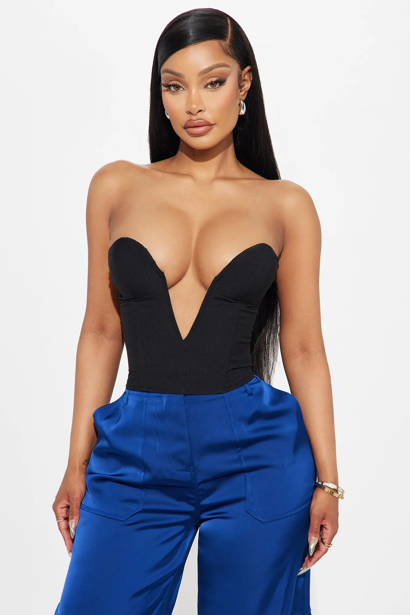 Too Hot To Handle Corset Top - Black