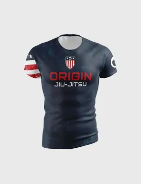 USA FLAG SS COMFORT FIT RASHGUARD