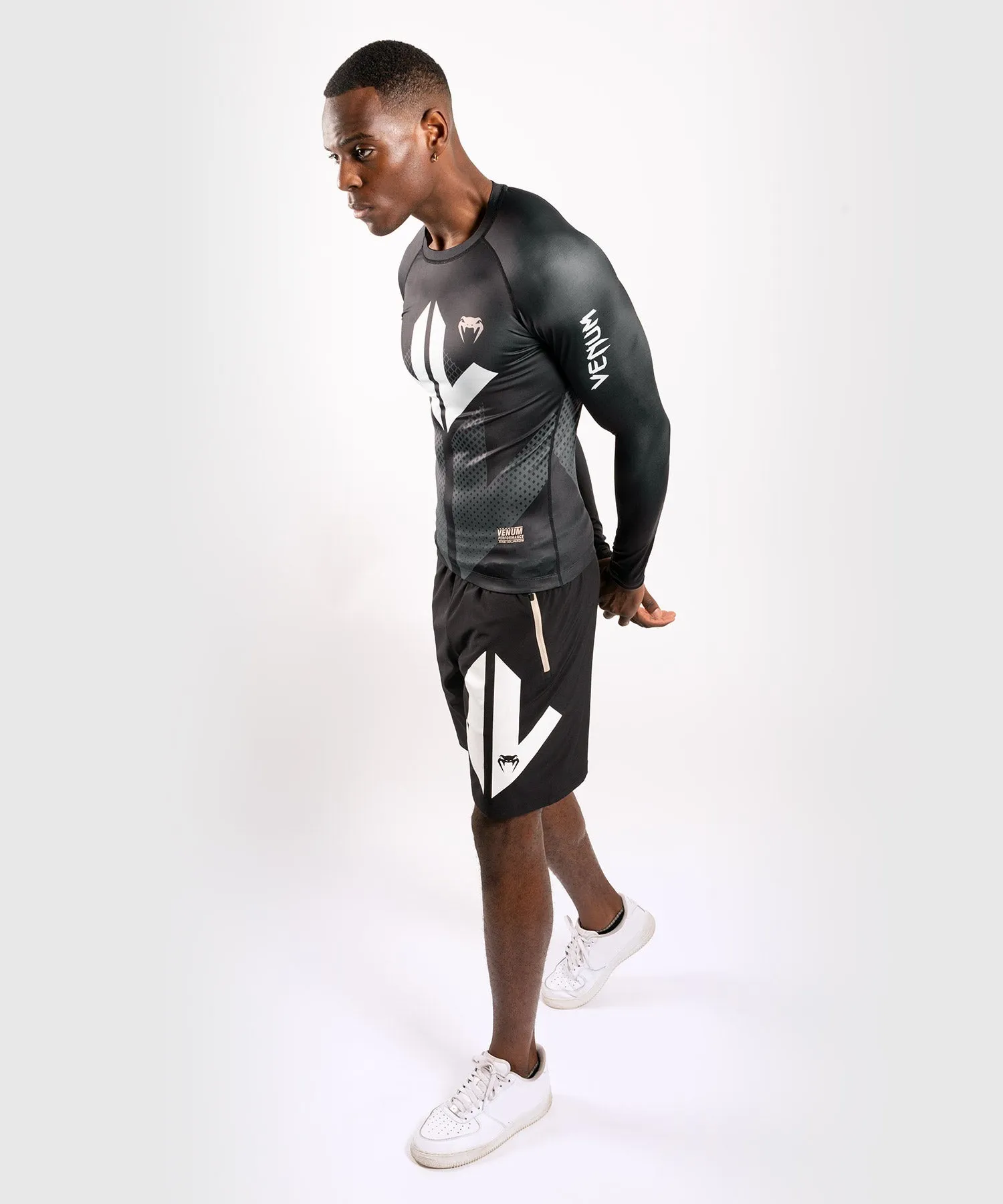 Venum Arrow Loma Signature Collection Long Sleeve Rashguard - Black/White