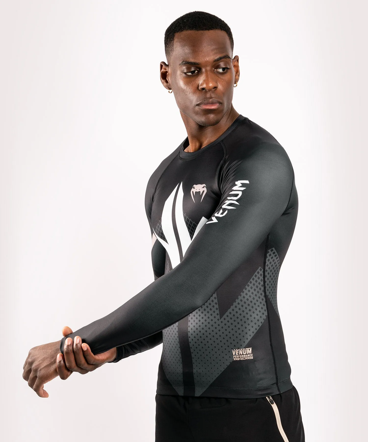 Venum Arrow Loma Signature Collection Long Sleeve Rashguard - Black/White