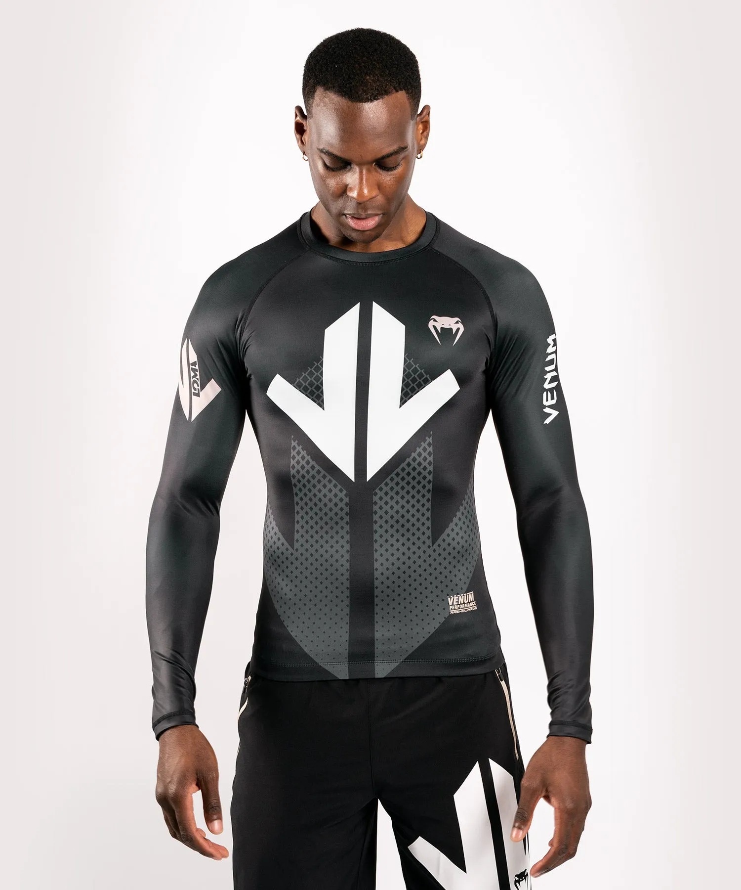 Venum Arrow Loma Signature Collection Long Sleeve Rashguard - Black/White